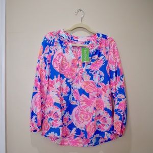 Lilly Pulitzer Bay Dreamin Elsa Top NWT